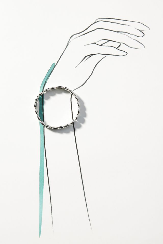 Metal Squares Stretch Bracelet #2