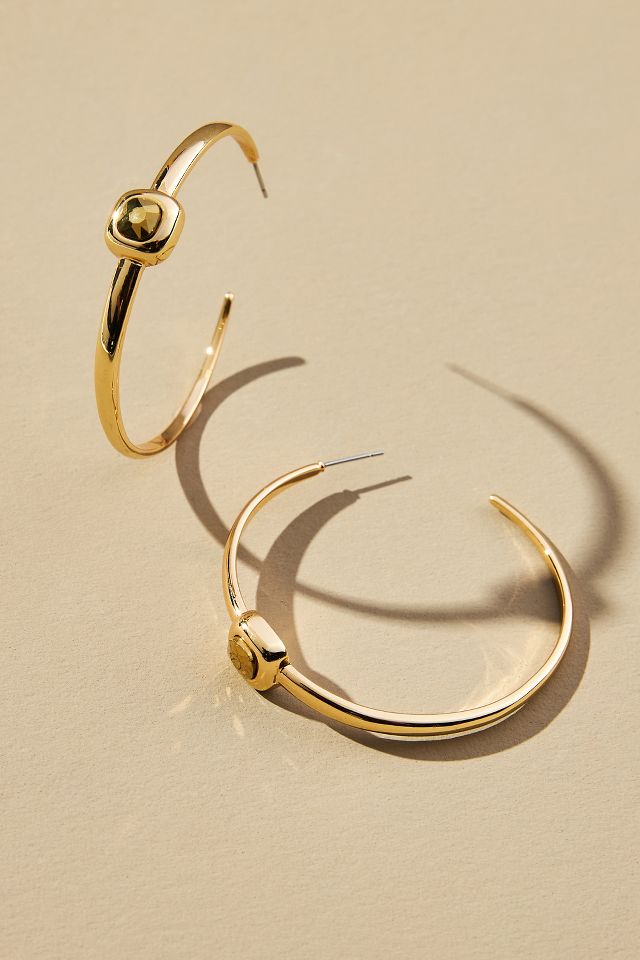 Anthropologie gold deals hoop earrings