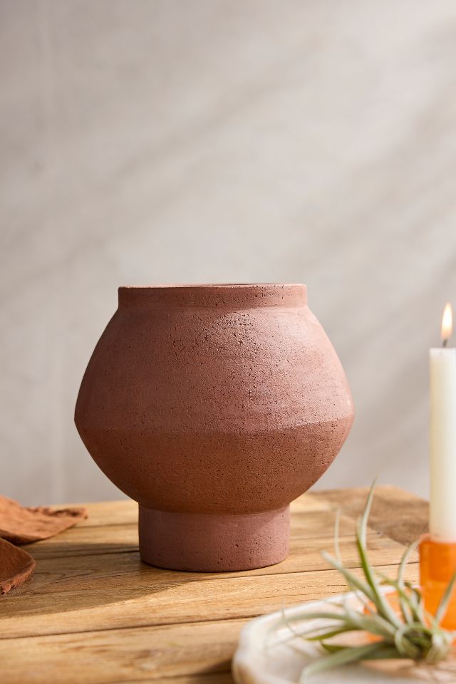 Geometric Terracotta Urn | Anthropologie