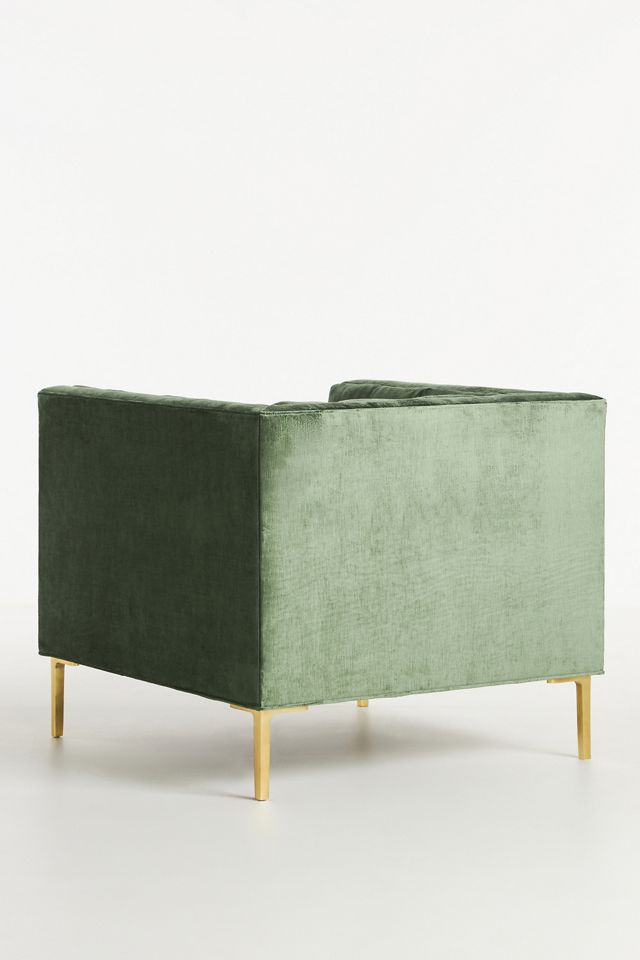 Velvet & Linen Mina Cushion Chair #3