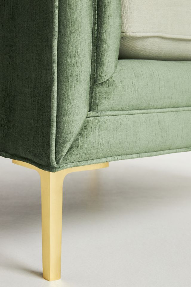Velvet & Linen Mina Cushion Chair #4