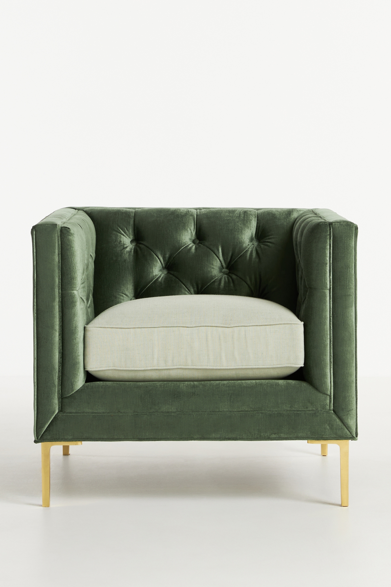 Velvet & Linen Mina Cushion Chair