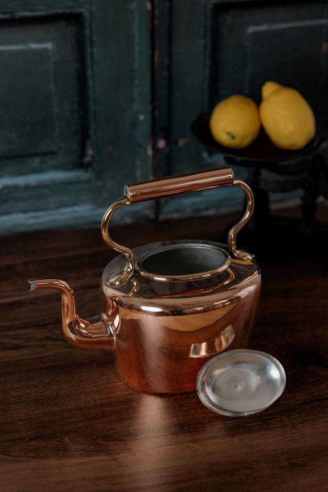 Coppermill Kitchen Antique English Oval Tea Kettle #3