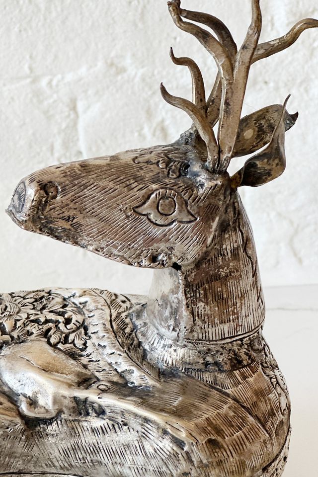 Old Flame Candle Co. Vintage 1900s Rare Reindeer Betel Nut Box #1