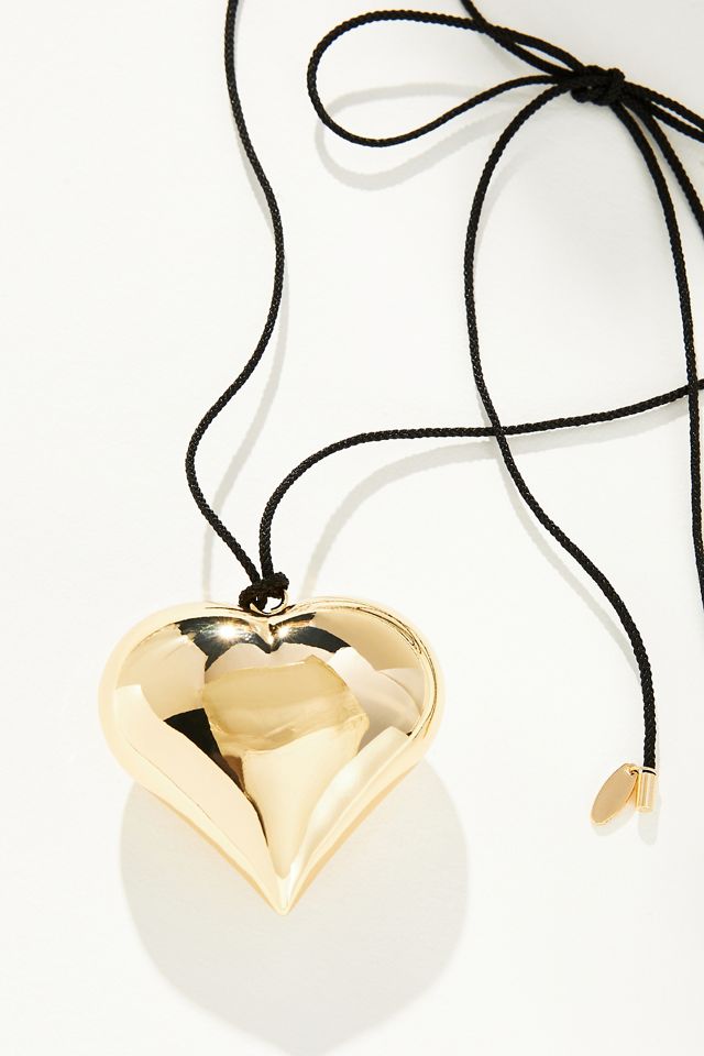 Heart Pendant Rope Necklace #4