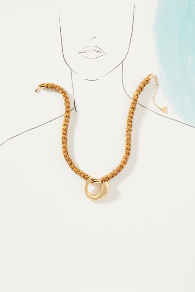 Braided Rope Pendant Necklace #4