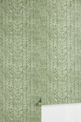 Lingua Franca Cable Knit Wallpaper In Multi