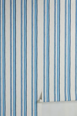 Life is a Banquet Striped Wallpaper