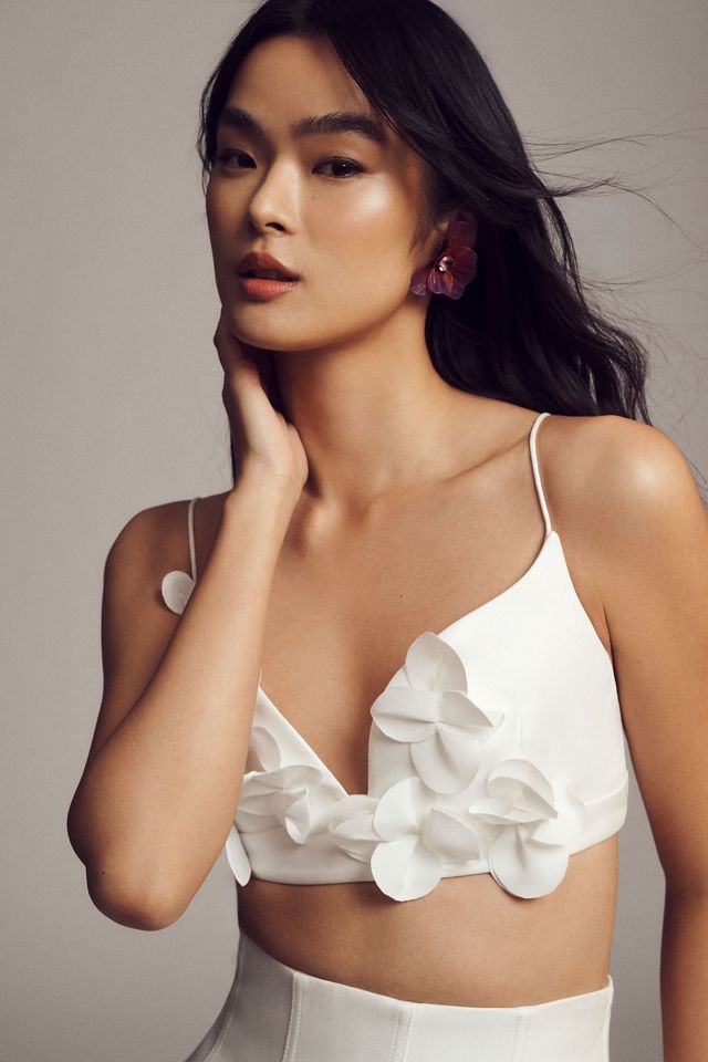 Acler Isla 3D Flower Crop Top #1