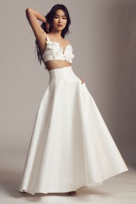 Shop Acler Isla Maxi Skirt In White