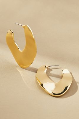 By Anthropologie Molten U-drop Earrings In Gold
