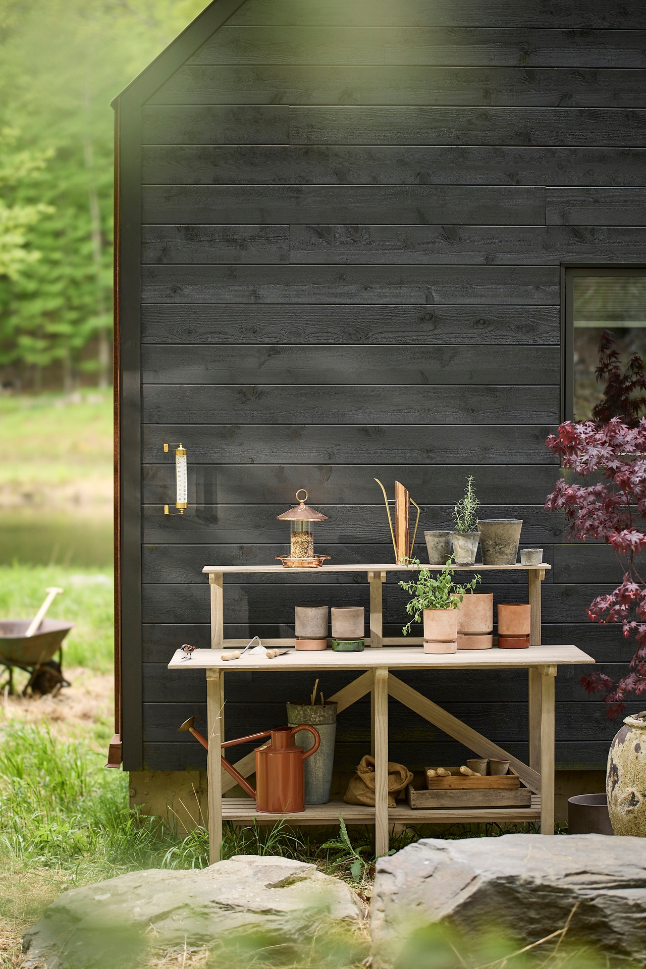 Tall Copper + Brass Watering Can