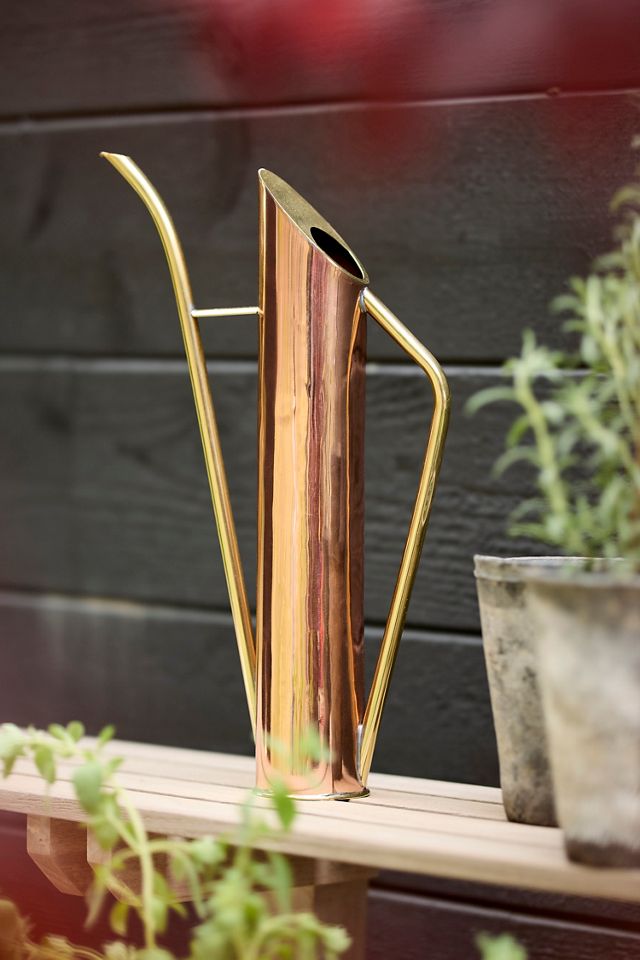 Tall Copper + Brass Watering Can