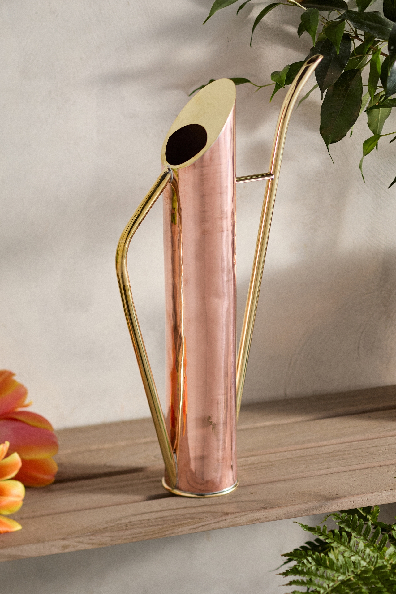 Tall Copper + Brass Watering Can