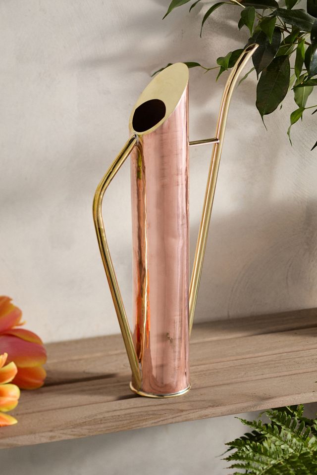 Tall Copper + Brass Watering Can #1
