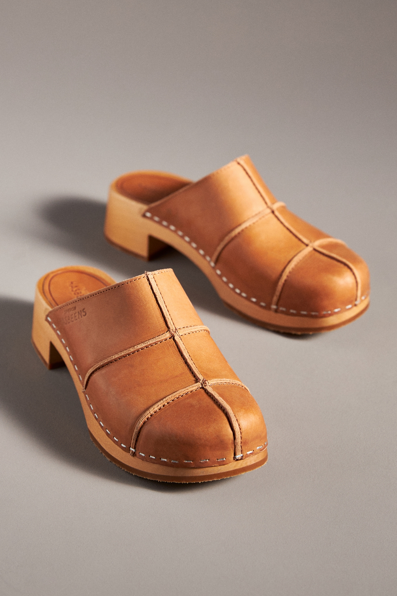 Swedish Hasbeens Rough Stitched Clogs