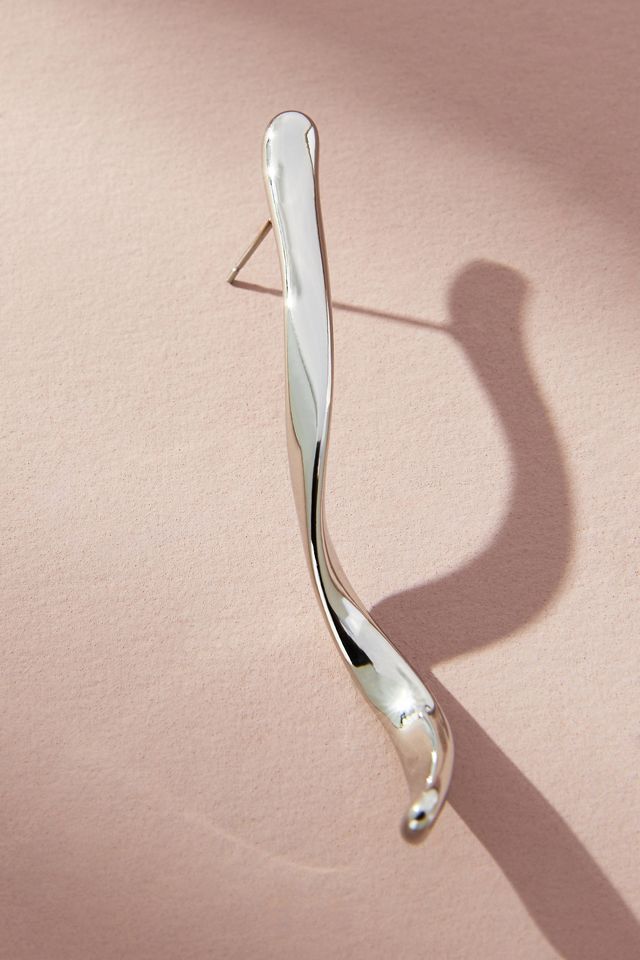 Linear Metal Drop Earrings #1
