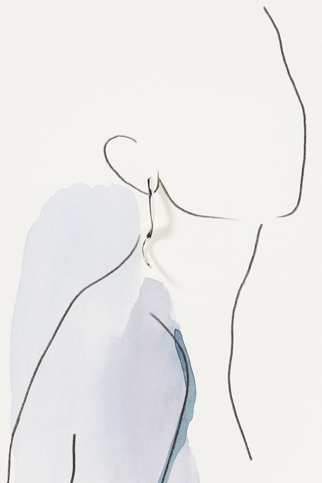 Linear Metal Drop Earrings #2