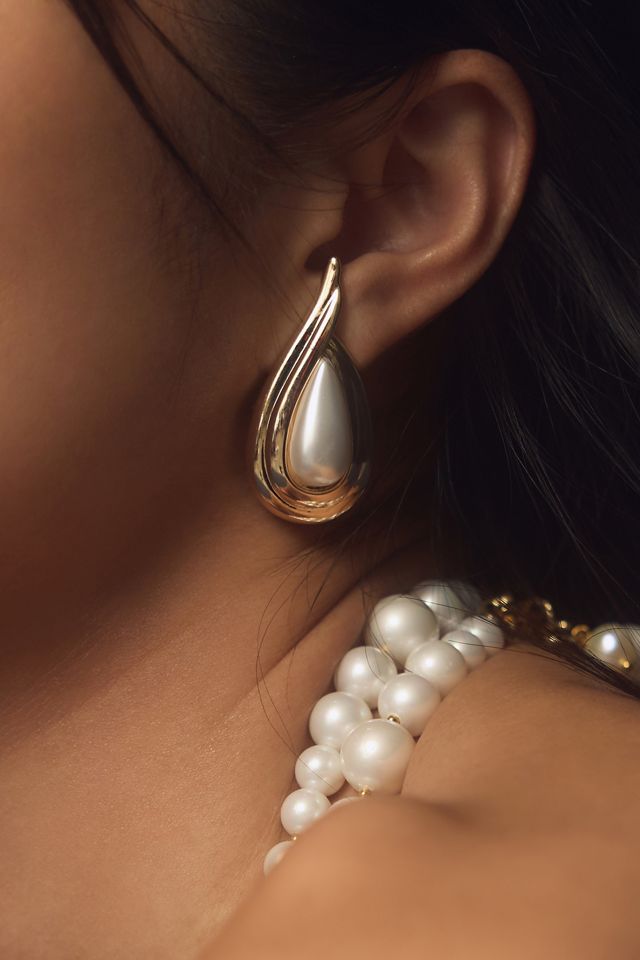 The Restored Vintage Collection: Pearl Teardrop Earrings #1