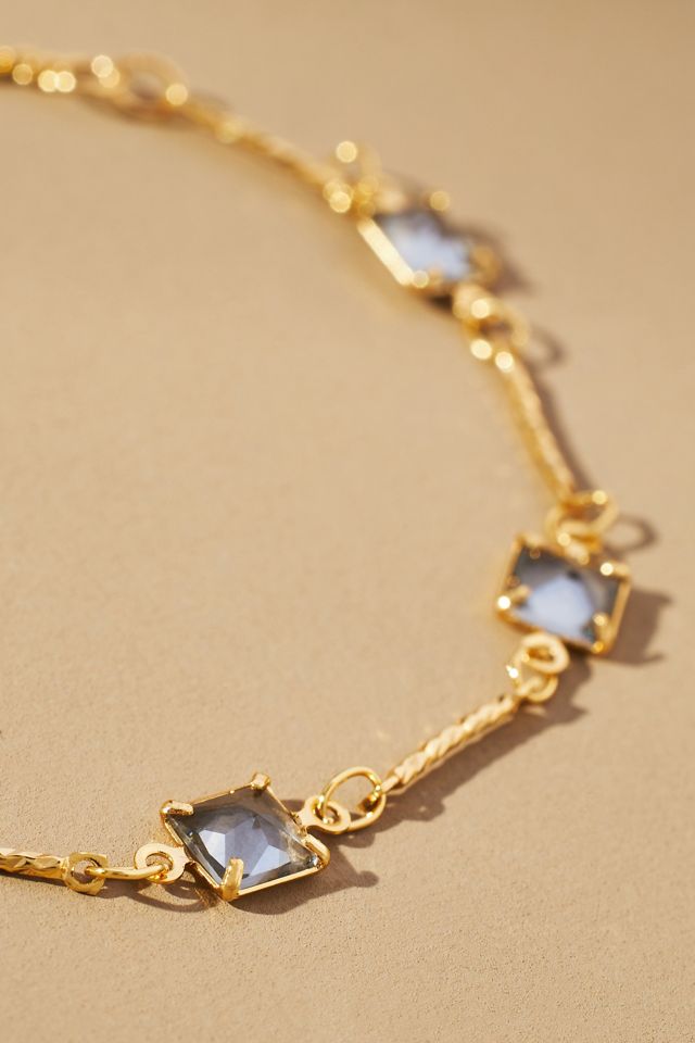 Square Crystal Chain Bracelets #1