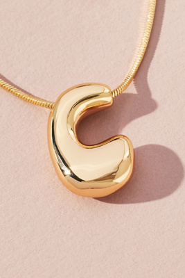 By Anthropologie Bubble Letter Monogram Necklace In Multicolor