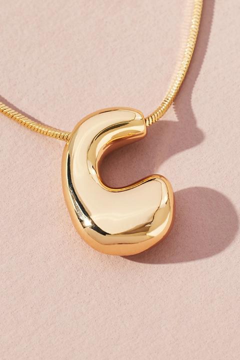 Bubble Letter Monogram Necklace