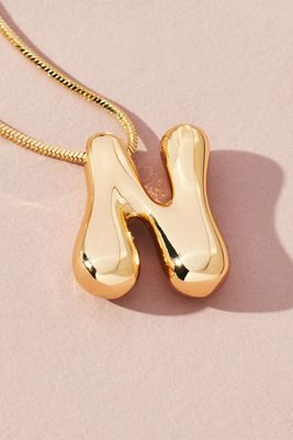 Bubble Letter Monogram Necklace