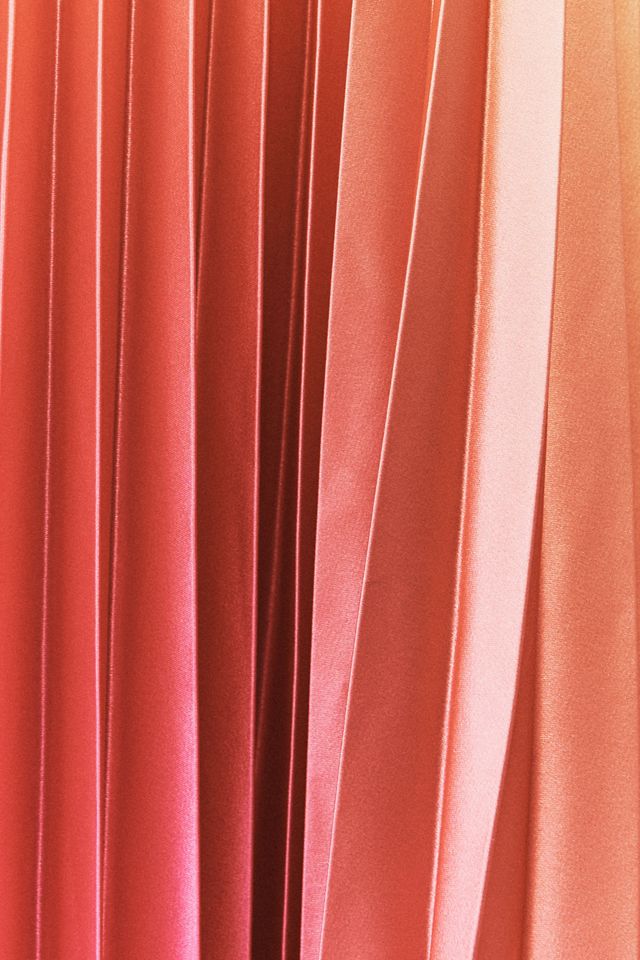 Delfi Collective Giselle Halter Pleated Ombre Satin Maxi Dress |  Anthropologie