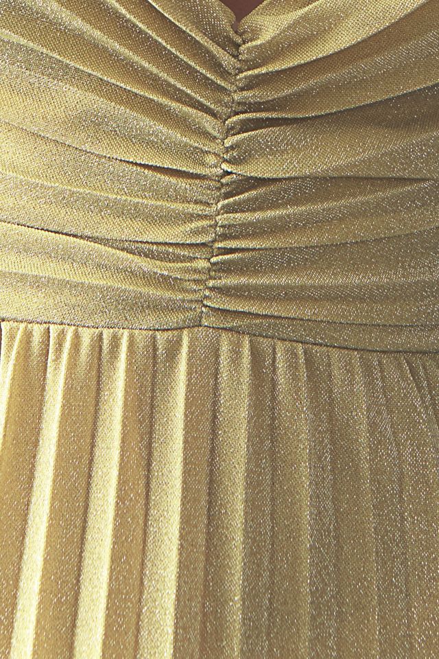 Delfi Collective Helena Sleeveless V-Neck Pleated Maxi Dress #6