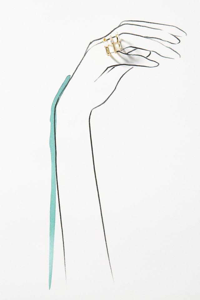 Bamboo Enamel Stacking Rings, Set of 3 #2