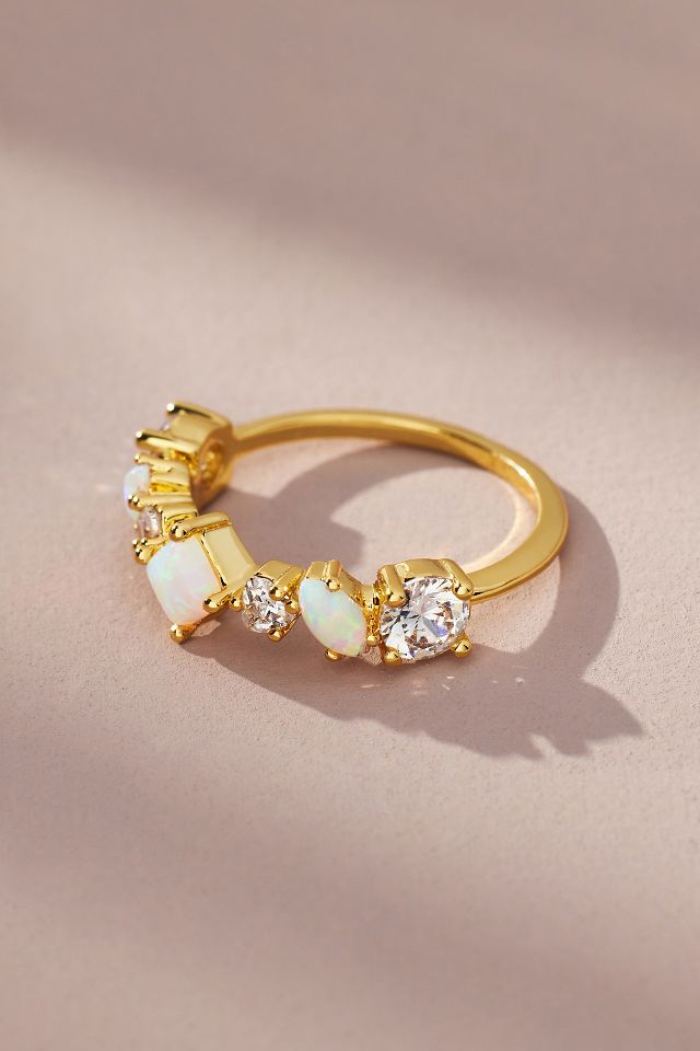 Multi Crystal Ring | Anthropologie