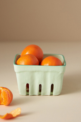 Linnea Stoneware Fruit Basket, Color Lime