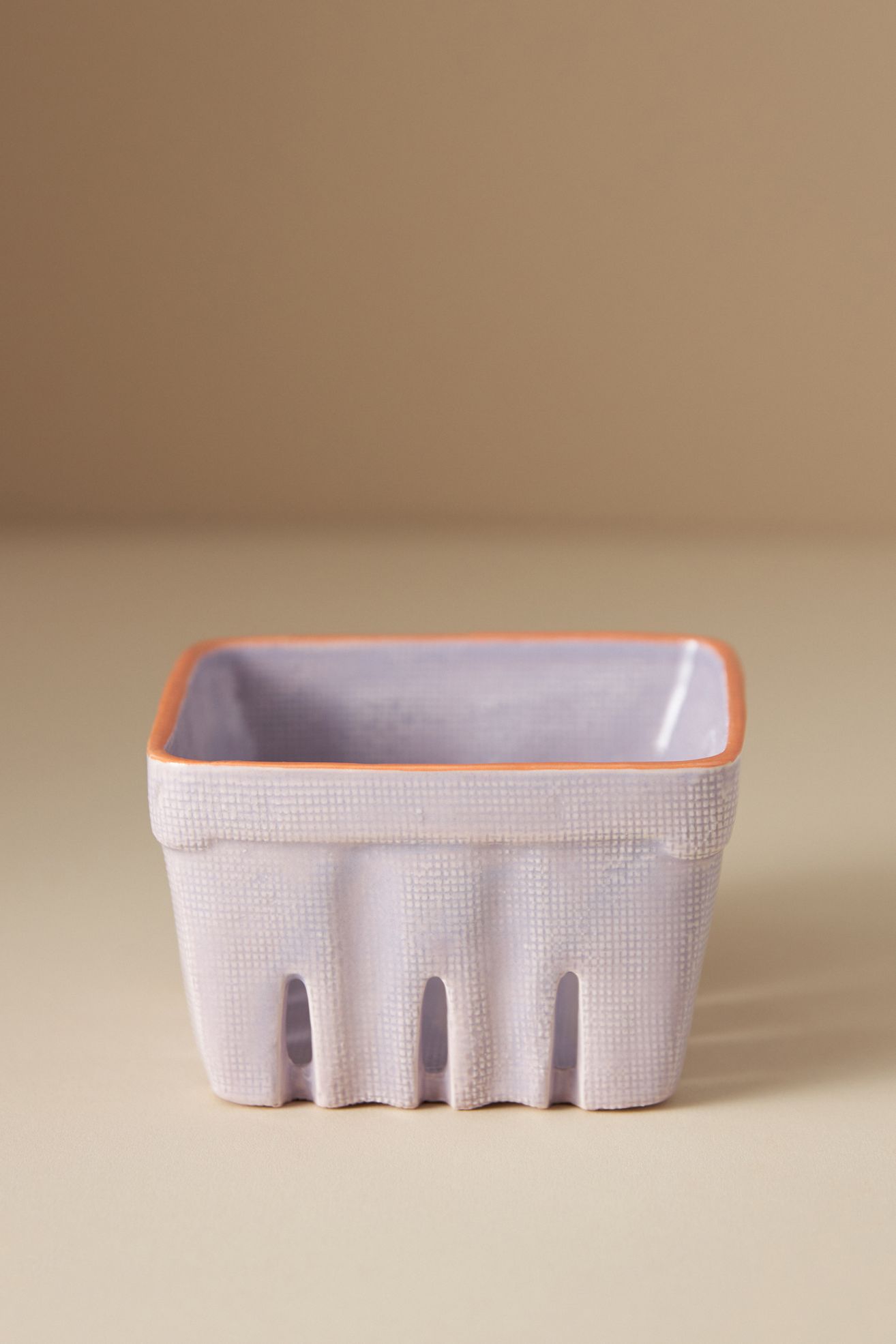 Linnea Stoneware Berry Basket - Lilac, S