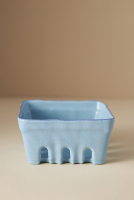 Linnea Stoneware Fruit Basket | Size M (Blue or White)