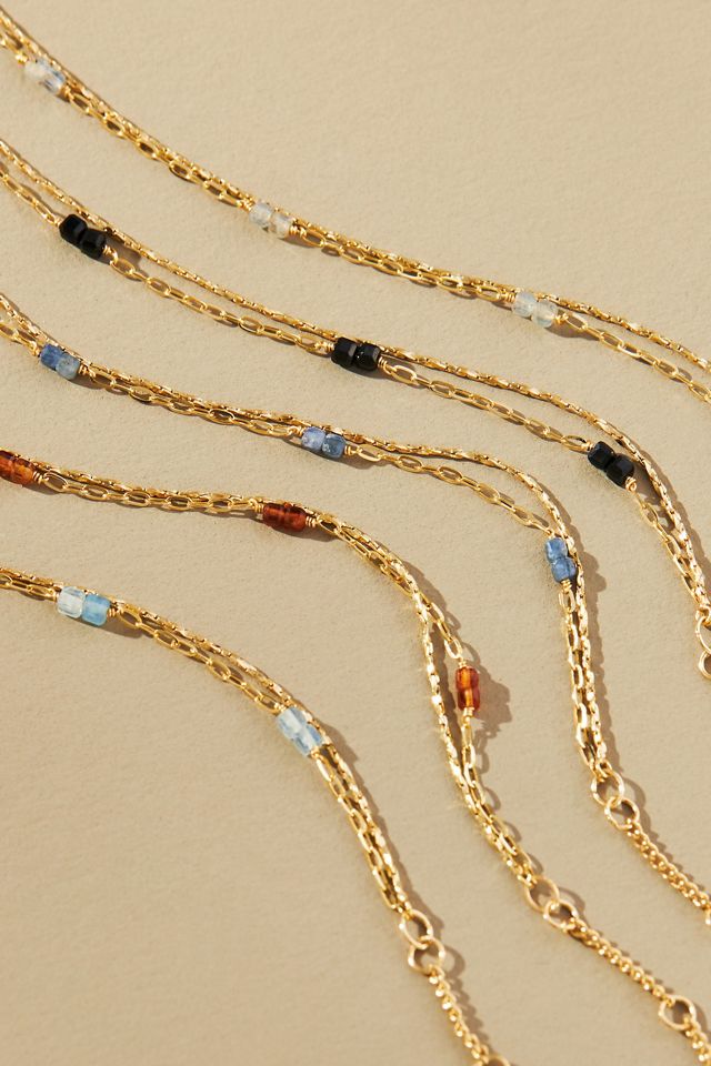 Double-Layer Beaded Chain Bracelet #1