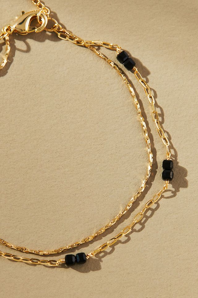 Double-Layer Beaded Chain Bracelet #2