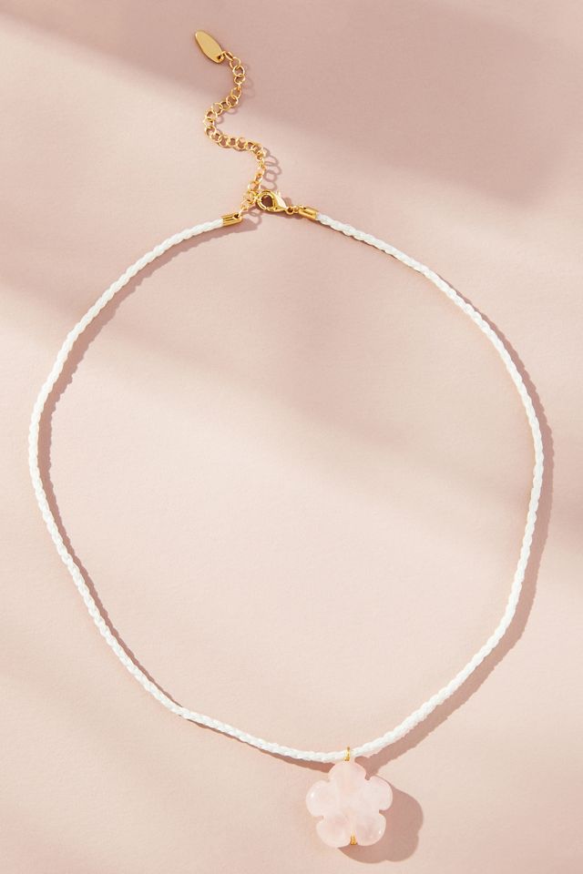 Cord Resin Pendant Necklace #1