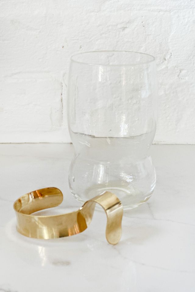 Old Flame Candle Co. Vintage 1970s Rare Iittala Finland Caged Brass Glasses #2