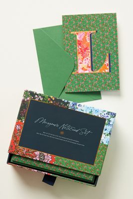 Omari Monogram Boxed Notecard Set