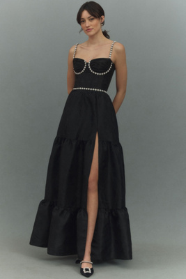 Lucetta Corset Tiered Maxi Dress