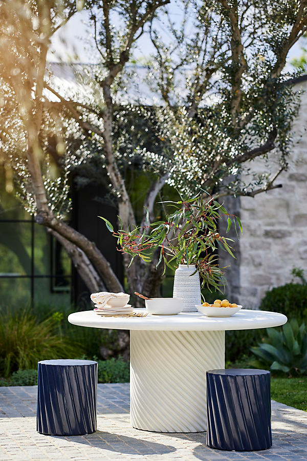 Anthropologie Keros Outdoor Dining Table In White