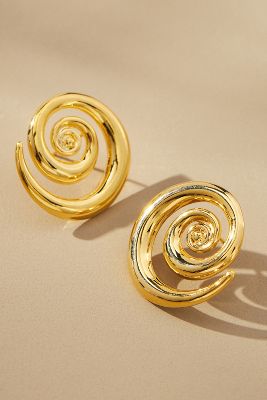 Casa Clara Gold-Plated Eternity Swirl Earrings