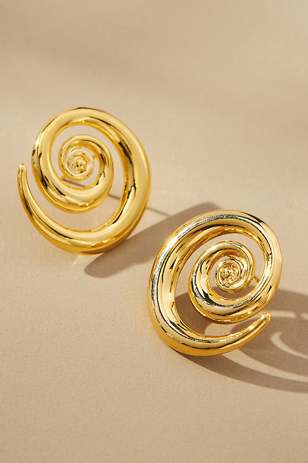 Casa Clara Gold-Plated Eternity Swirl Earrings