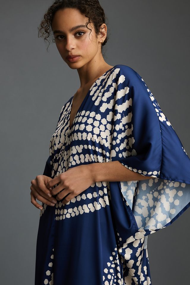 Traffic People Abstract Silky Kaftan #2