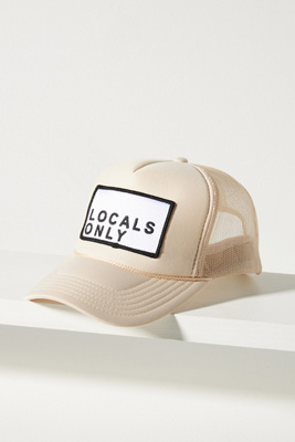 Friday Feelin Locals Only Trucker Hat In Beige