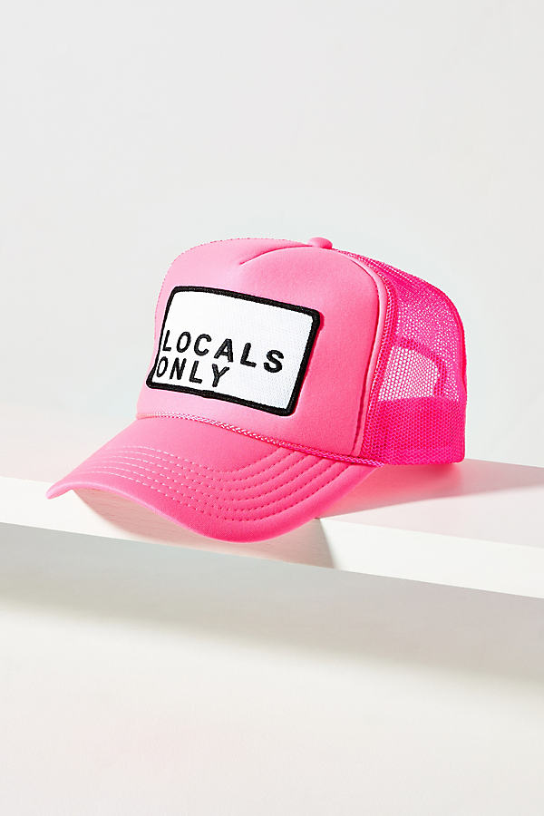 Friday Feelin Locals Only Trucker Hat In Pink