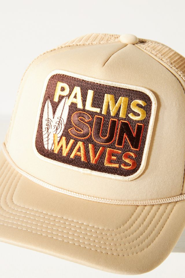 Friday Feelin Palms Sun Waves Trucker Hat | Anthropologie display picture 3