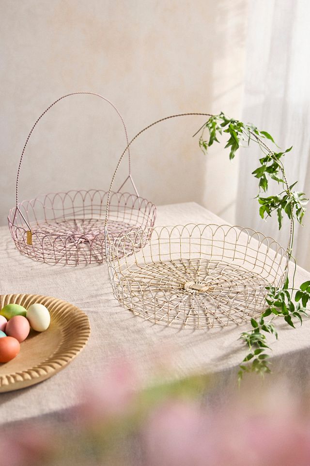 Scalloped Wire Basket, Large #2