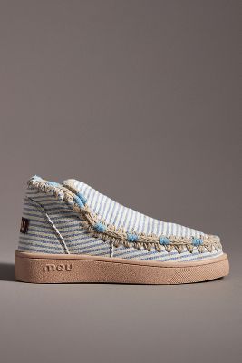 Shop Mou Summer Stitched Pull-on Sneakers In Multicolor