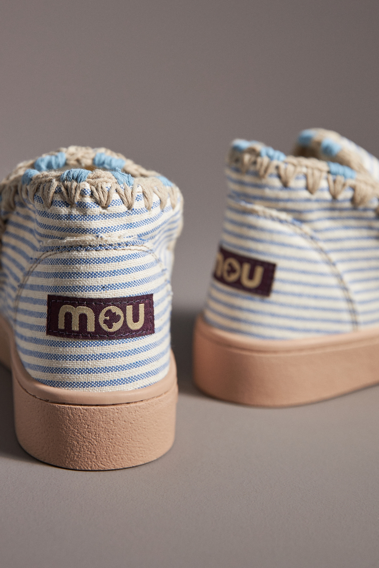 Mou Summer Stitched Pull-On Sneakers